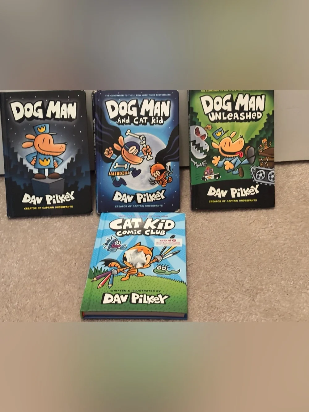 Dog Man Unleashed Cat Kid Comic Club Dav Pilkey Book Lot Graphic Novel